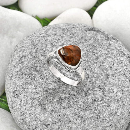 Natural Purple Cow Jasper Ring size-7 R-1009 SDR181281