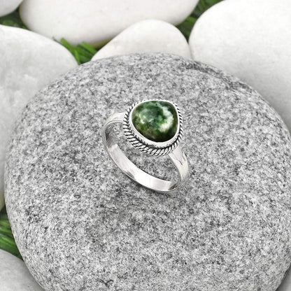 Natural Dioptase Ring size-7 R-1009 SDR181311