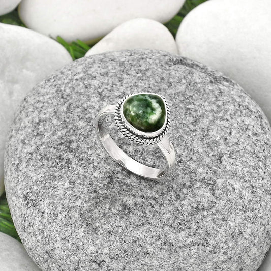 Natural Dioptase Ring size-7 R-1009 SDR181311