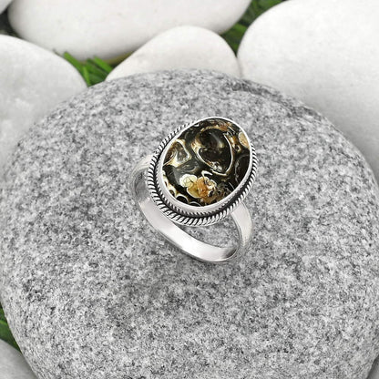 Natural Turtella Jasper - USA Ring size-7.5 R-1009 SDR181455