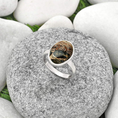 Natural Viper Skin Jasper Ring size-7 R-1004 SDR181490