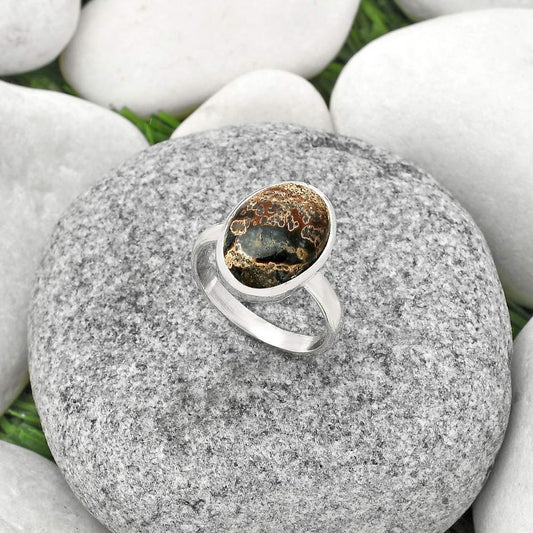 Natural Viper Skin Jasper Ring size-7 R-1004 SDR181490