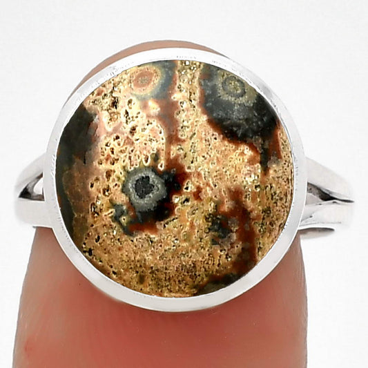 Natural Viper Skin Jasper Ring size-7.5 R-1005 SDR181506