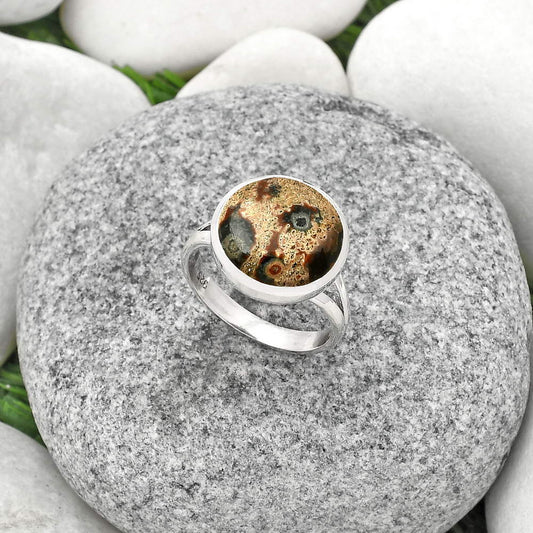 Natural Viper Skin Jasper Ring size-7.5 R-1005 SDR181506