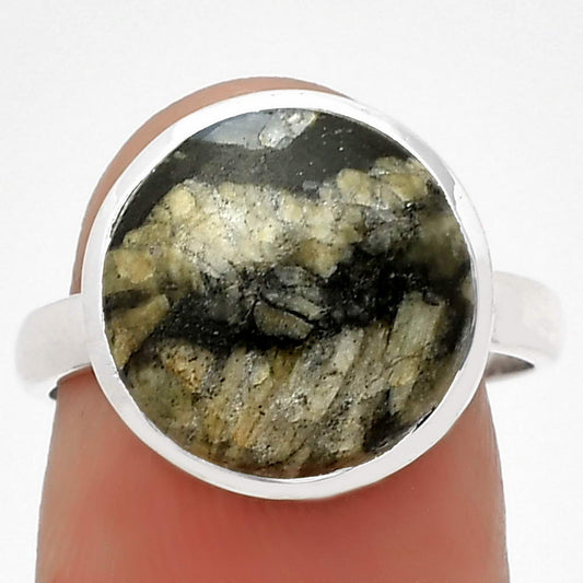 Natural Mexican Cabbing Fossil Ring size-7.5 R-1005 SDR181507