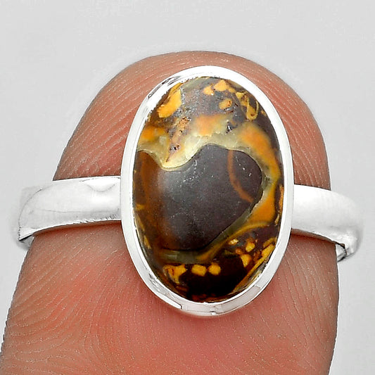 Natural Coquina Fossil Jasper India Ring size-8 R-1004 SDR181610