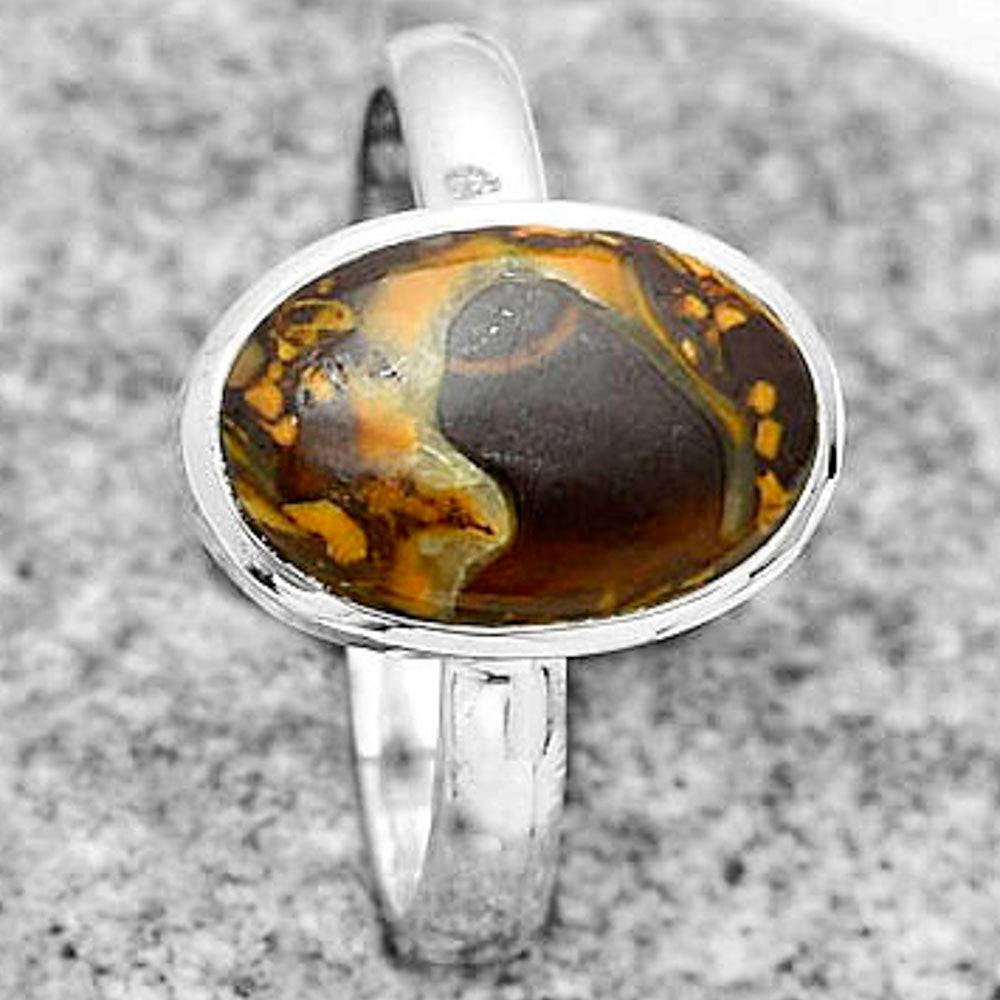 Natural Coquina Fossil Jasper India Ring size-8 R-1004 SDR181610