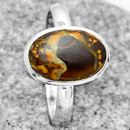 Natural Coquina Fossil Jasper India Ring size-8 R-1004 SDR181610