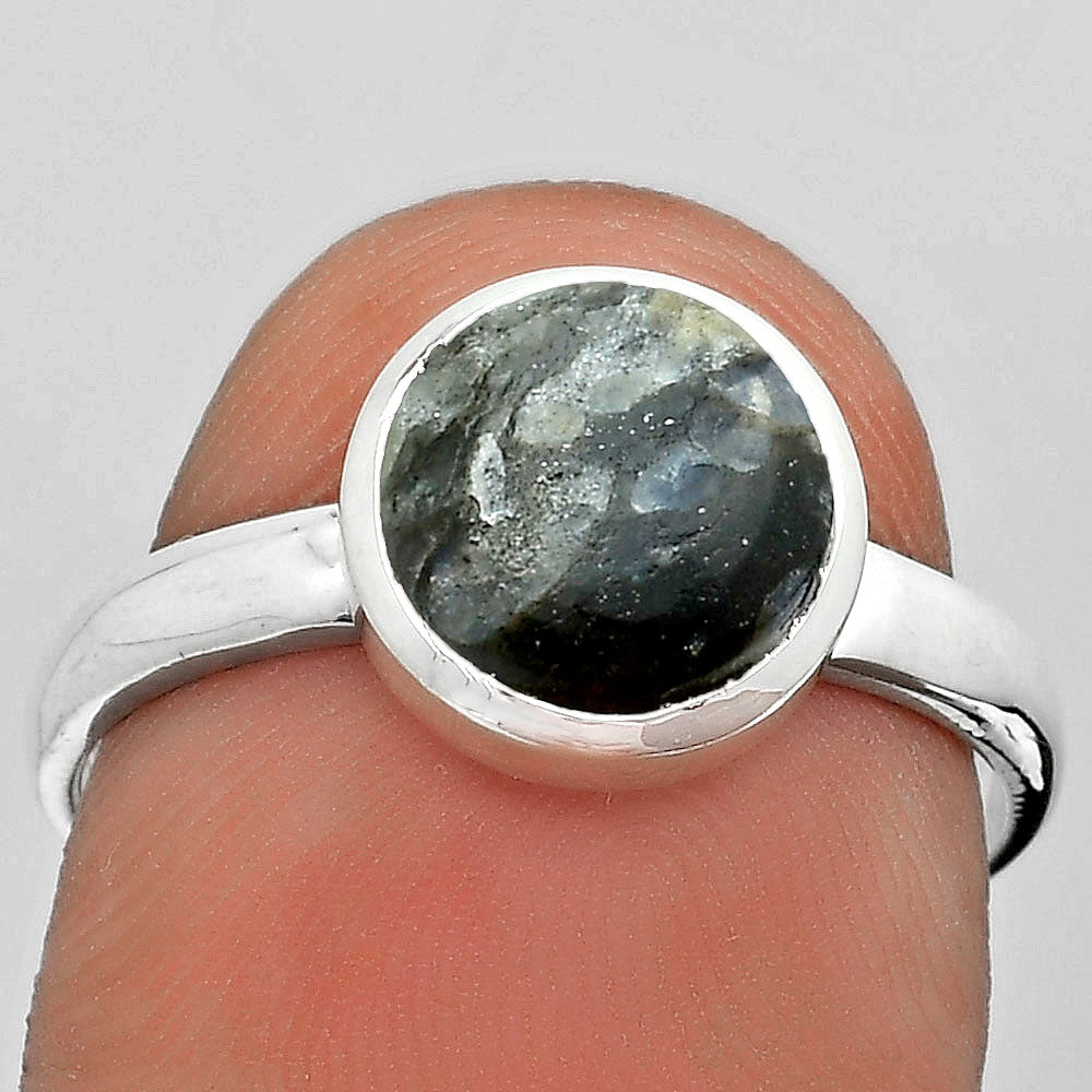Llanite Blue Opal Crystal Sphere Ring size-8 R-1004 SDR181623