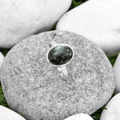 Natural Mexican Cabbing Fossil Ring size-8 R-1004 SDR181634