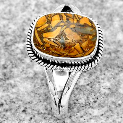 Coquina Fossil Jasper - India Ring size-8.5 R-1010 SDR181682