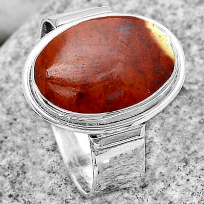Natural Red Moss Agate Ring size-8 R-1521 SDR182048