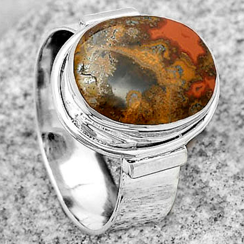 Natural Rare Cady Mountain Agate Ring size-8.5 R-1521 SDR182065