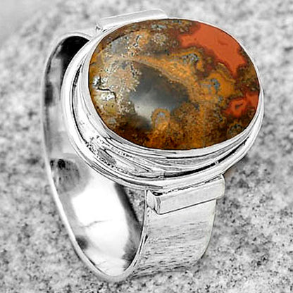 Natural Rare Cady Mountain Agate Ring size-8.5 R-1521 SDR182065