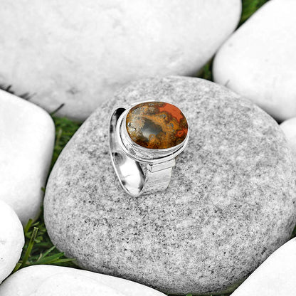 Natural Rare Cady Mountain Agate Ring size-8.5 R-1521 SDR182065