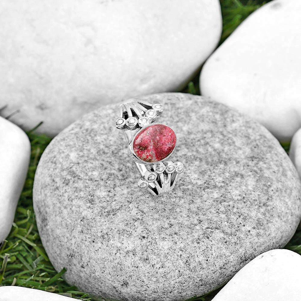 Natural Pink Thulite - Norway Ring size-8 R-1249 SDR182086