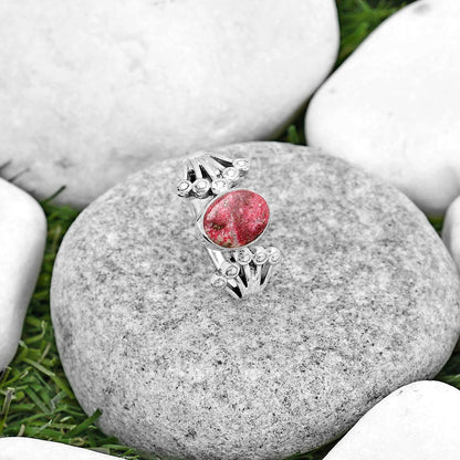 Natural Pink Thulite - Norway Ring size-8 R-1249 SDR182086