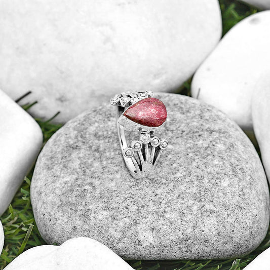 Natural Pink Thulite - Norway Ring size-7 R-1249 SDR182103