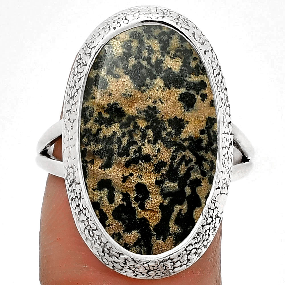 Natural Russian Honey Dendrite Opal Ring size-8.5 R-1307 SDR182152