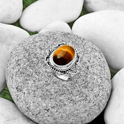 Natural Tiger Eye - Africa Ring size-7 R-1557 SDR182162
