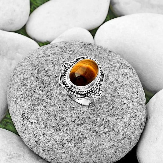 Natural Tiger Eye - Africa Ring size-7 R-1557 SDR182162