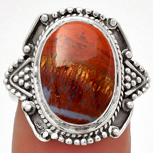 Natural Red Moss Agate Ring size-8 R-1557 SDR182165