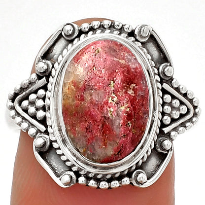 Natural Pink Thulite - Norway Ring size-8.5 R-1557 SDR182168