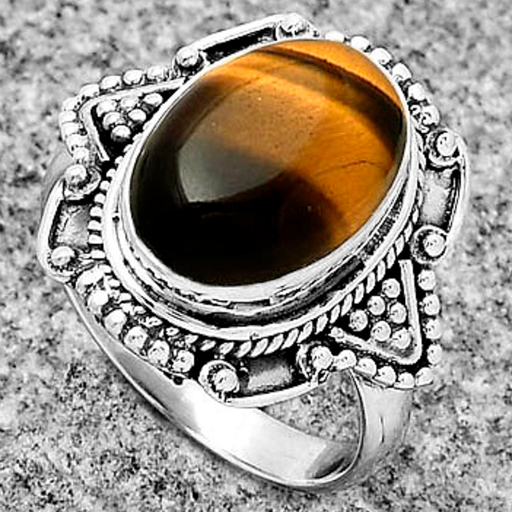Natural Tiger Eye - Africa Ring size-8 R-1557 SDR182176