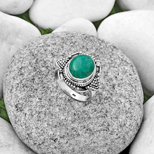 Natural Paraiba Amazonite Ring size-7 R-1557 SDR182183