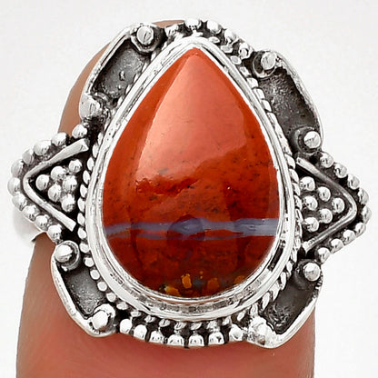 Natural Red Moss Agate Ring size-7.5 R-1557 SDR182192