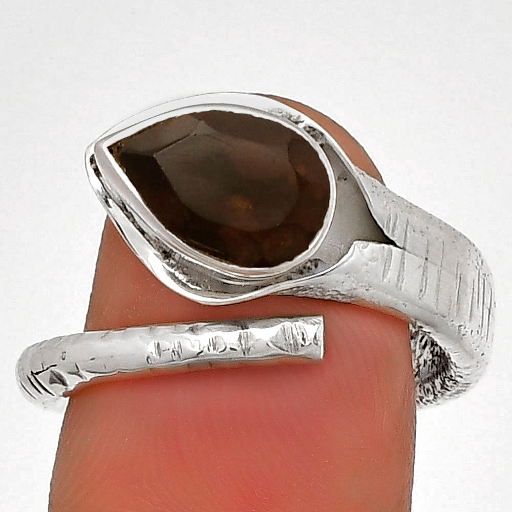 Adjustable - Smoky Quartz - Brazil Ring size-8 R-1306 SDR182521