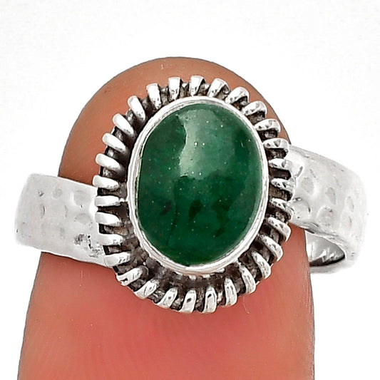 Natural Green Aventurine Ring size-8 R-1279 SDR182584