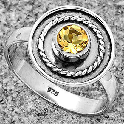 Natural Citrine Ring size-7 R-1439 SDR182599