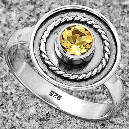 Natural Citrine Ring size-8 R-1439 SDR182609