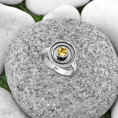 Natural Citrine Ring size-8 R-1439 SDR182609