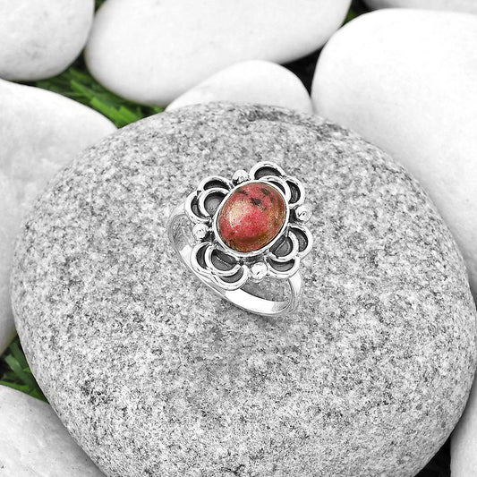 Natural Pink Thulite - Norway Ring size-8 R-1206 SDR182984