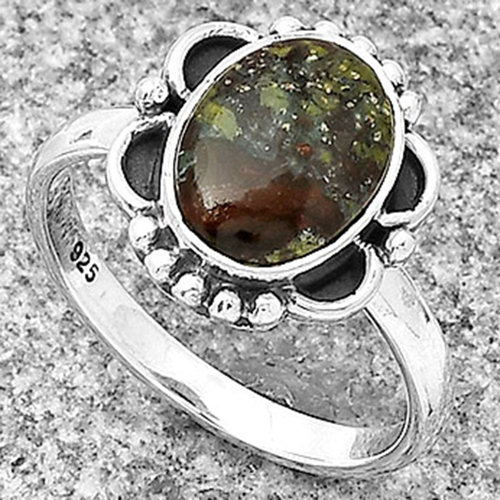 Dragon Blood Stone - South Africa Ring size-7.5 R-1103 SDR183015