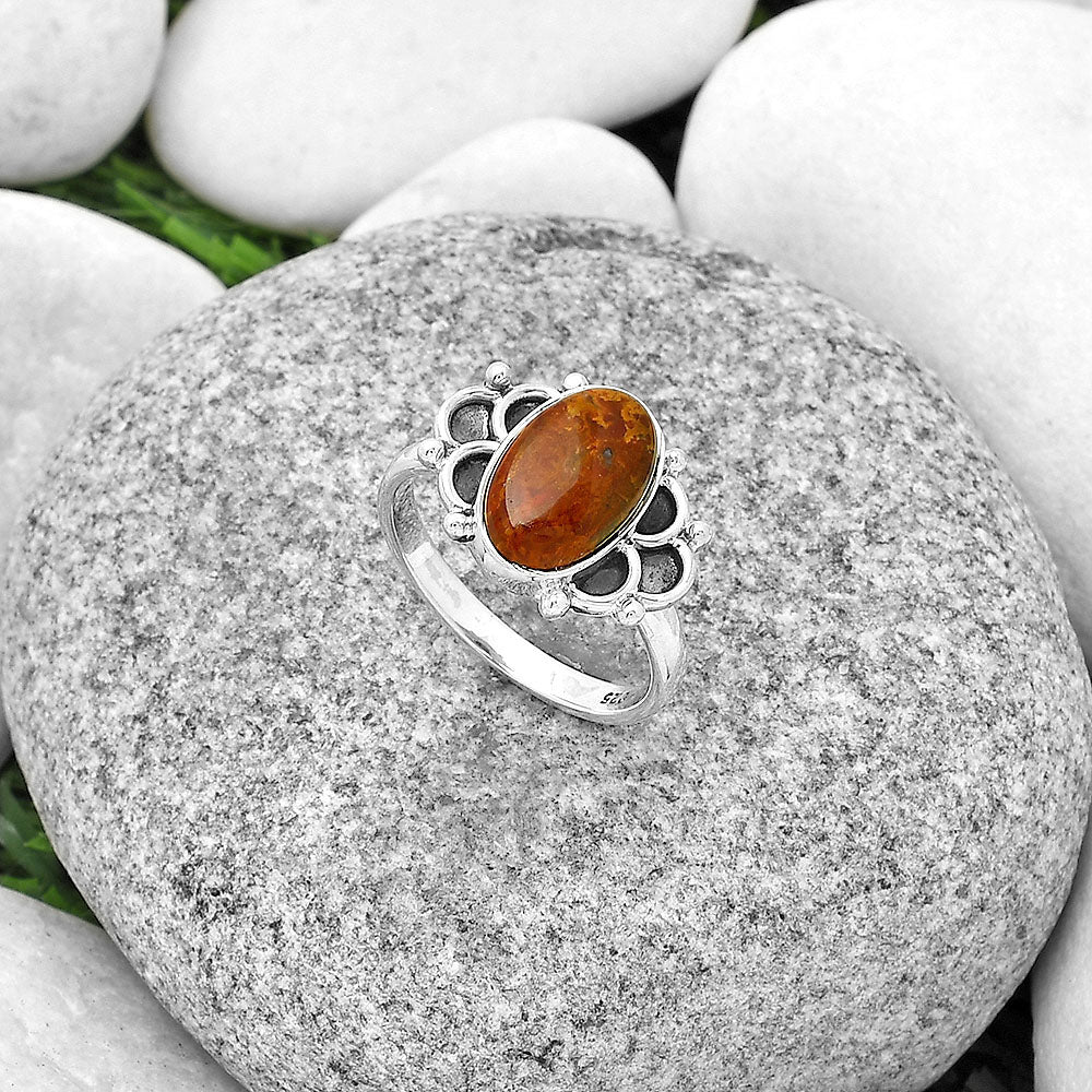 Natural Rare Cady Mountain Agate Ring size-7.5 R-1104 SDR183061