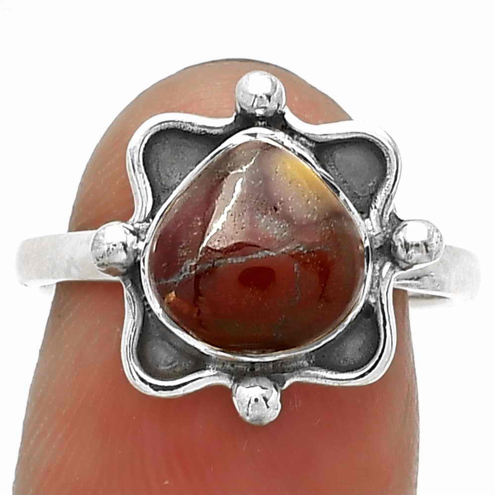 Natural Red Brecciated Jasper Ring size-8 R-1103 SDR183062