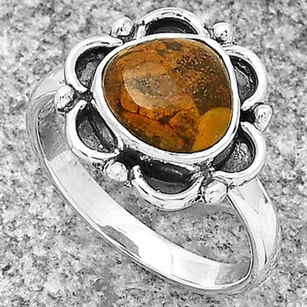 Natural Bamboo Jasper Ring size-6 R-1092 SDR183113