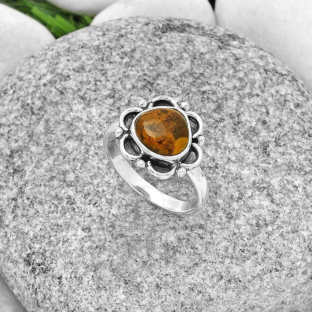 Natural Bamboo Jasper Ring size-6 R-1092 SDR183113