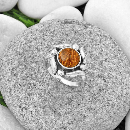 Natural Coquina Fossil Jasper India Ring size-8 R-1125 SDR183243