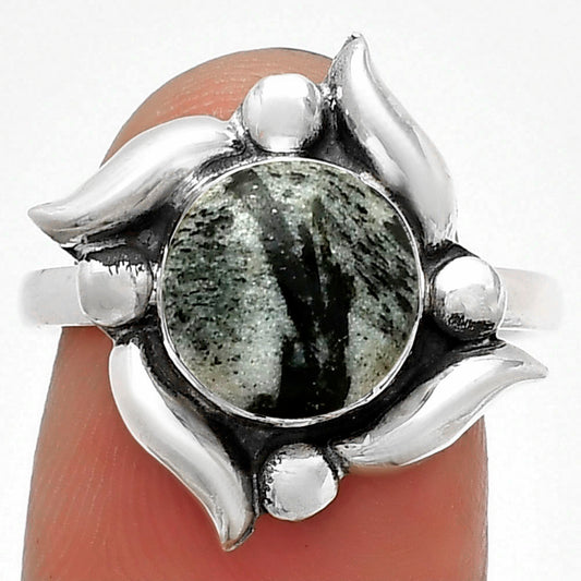 Natural Hornblende Ring size-8 R-1125 SDR183256