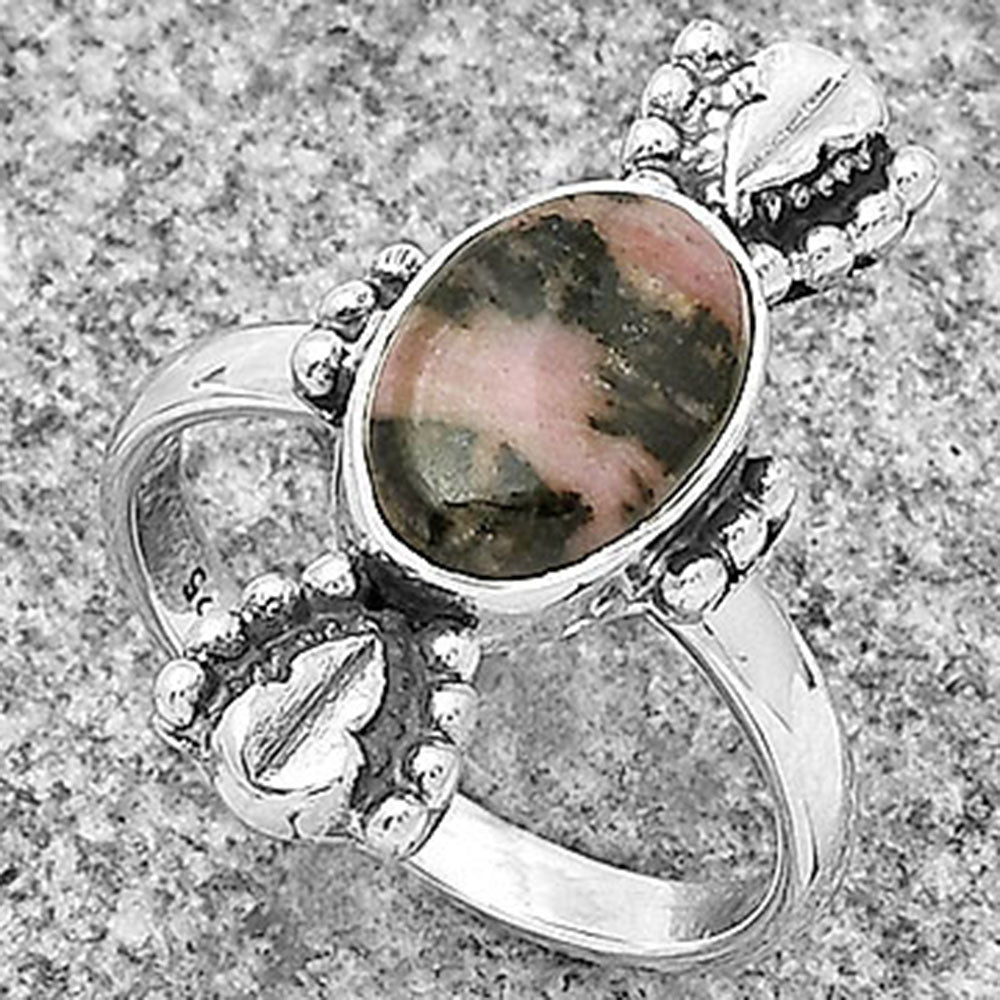 Natural Rhodonite Ring size-7 R-1126 SDR183267