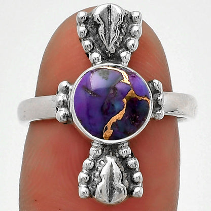 Copper Purple Turquoise - Arizona Ring size-7 R-1126 SDR183270
