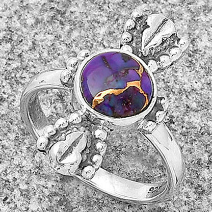 Copper Purple Turquoise - Arizona Ring size-7 R-1126 SDR183270