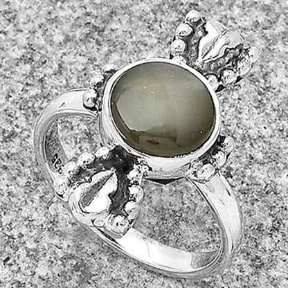 Natural Gray Moonstone Ring size-7 R-1126 SDR183279