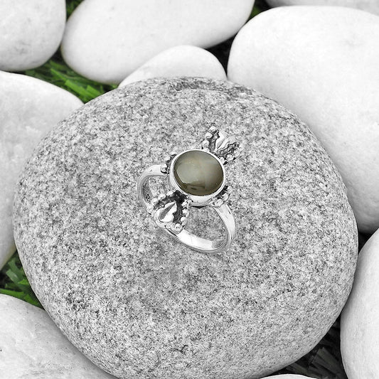Natural Gray Moonstone Ring size-7 R-1126 SDR183279