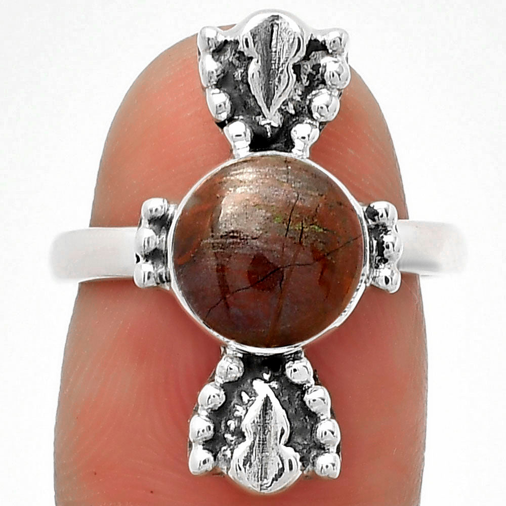 Natural Sonora Sunrise Cuprite Blood Ring size-7 R-1126 SDR183281