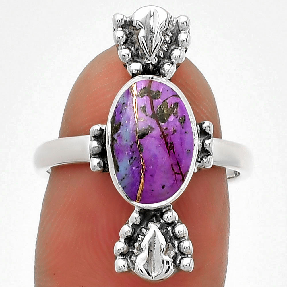 Copper Purple Turquoise - Arizona Ring size-7 R-1126 SDR183286